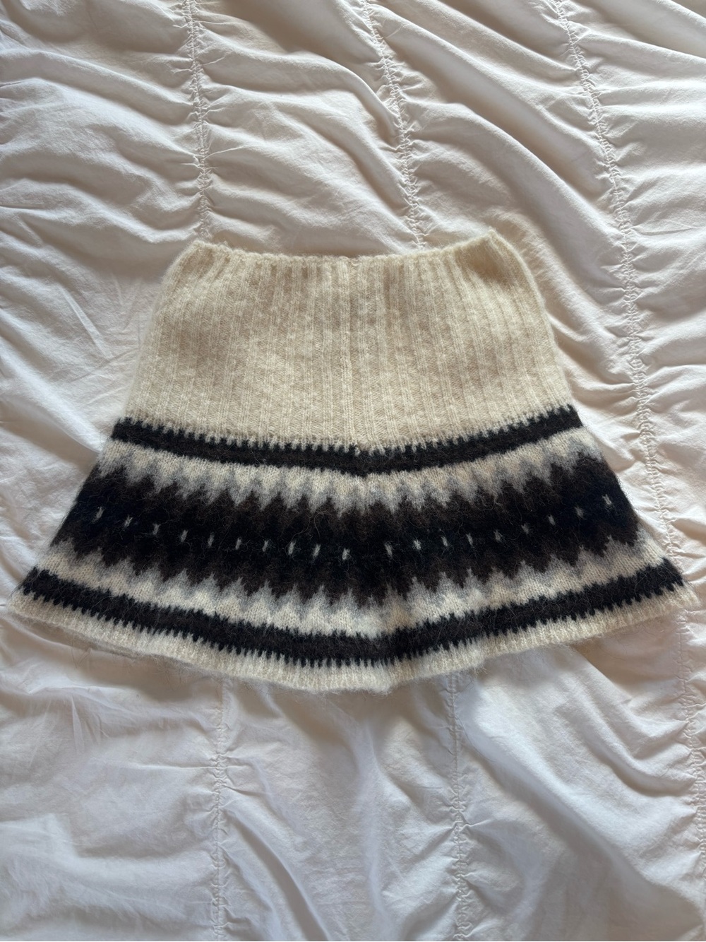 Ganni Knit Mini Skirt with Front Zip - Multi Colored - Picture 3 of 5